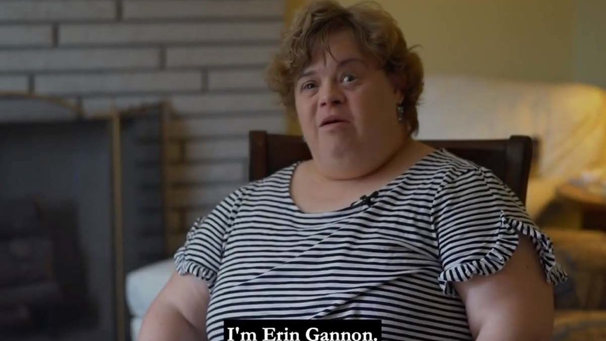 Image of Emmaus resident Erin Gannon clipped from advocacy video.